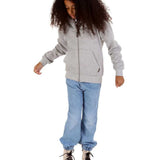 Trendy Toggs Kids Plain Oxford Grey Zip Up Hoodie