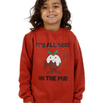 Trendy Toggs Kids Christmas pudding Jumper Rust