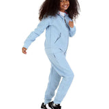 Trendy Toggs Kids Fleece Zip Up Denim Blue Tracksuit