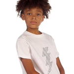 Trendy Toggs Kids White Lighting Bolt Rhinestone T-shirt