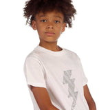 Trendy Toggs Kids White Lighting Bolt Rhinestone T-shirt