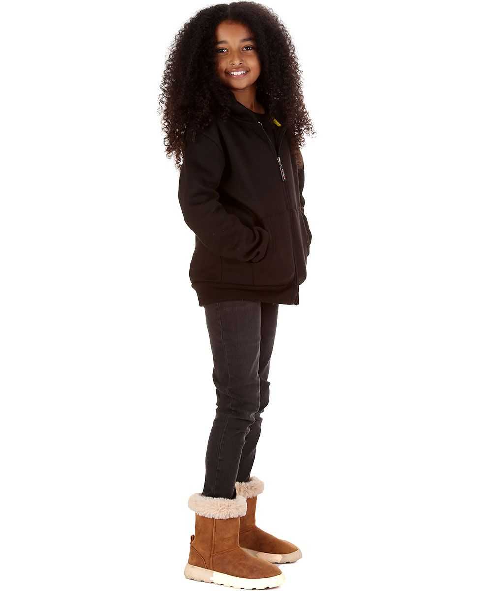Trendy Toggs Kids Plain Black Zip Up Hoodie