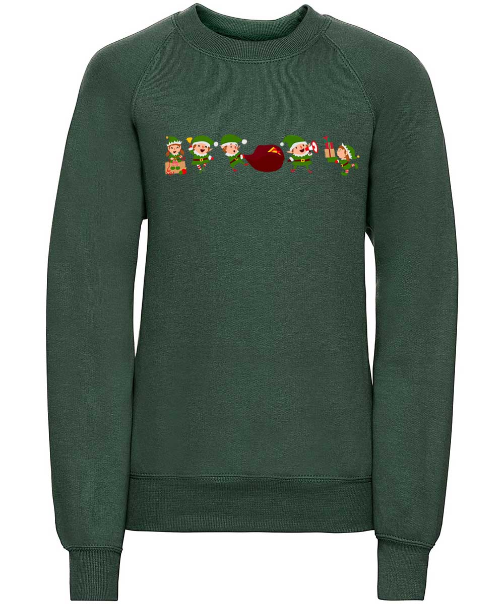 Trendy Toggs Kids Elf Christmas Jumper Green
