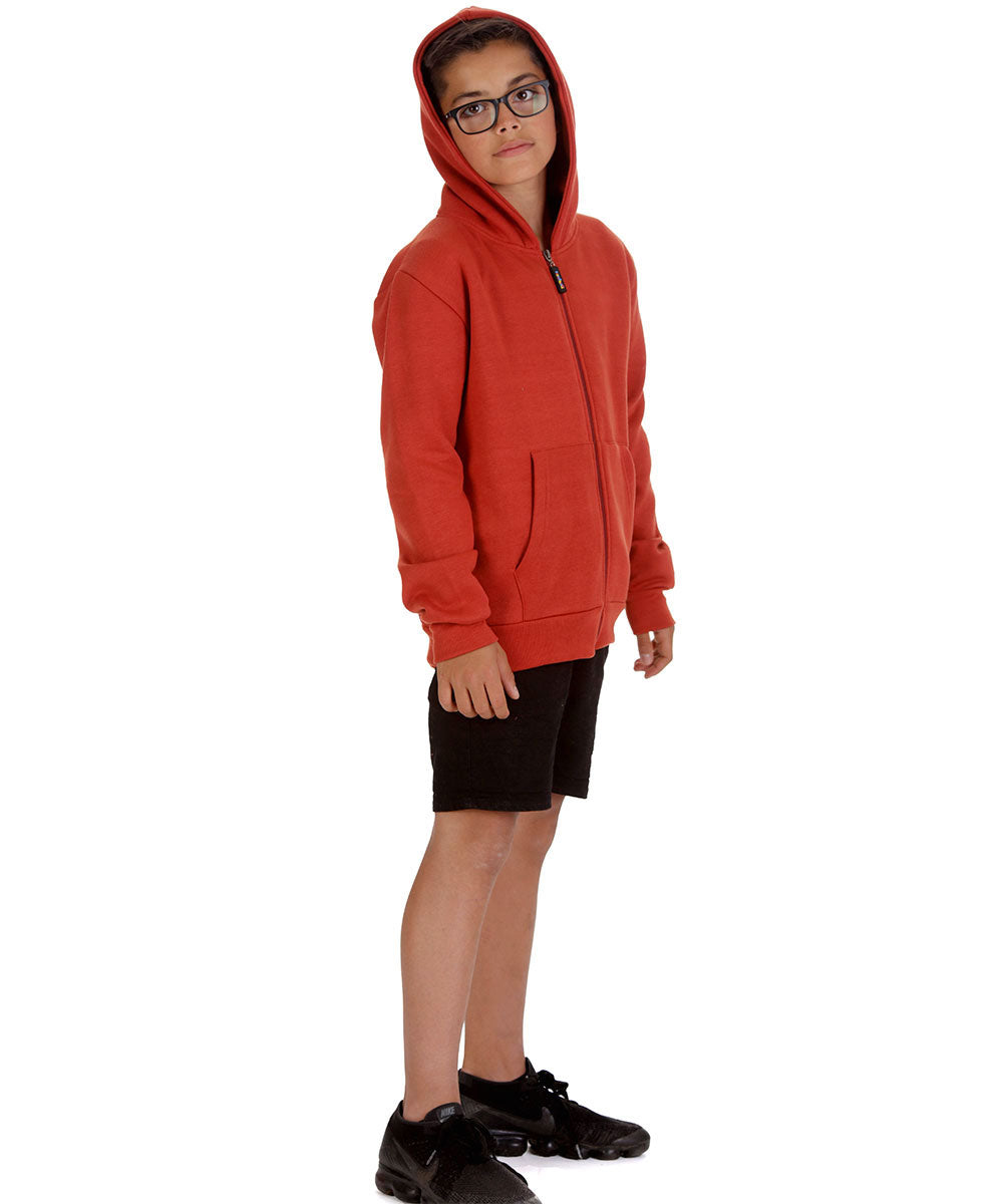 Trendy Toggs Kids Plain Rust Zip Up Hoodie