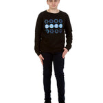 Trendy Toggs Kids Christmas Snowflake Emojis Jumper Black
