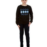 Trendy Toggs Kids Christmas Snowflake Emojis Jumper Black