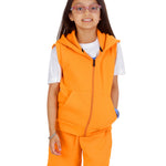 Kids Orange 2-Piece Gilet and Shorts Set
