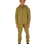 Trendy Toggs Kids Fleece Zip Up Olive Green Tracksuit