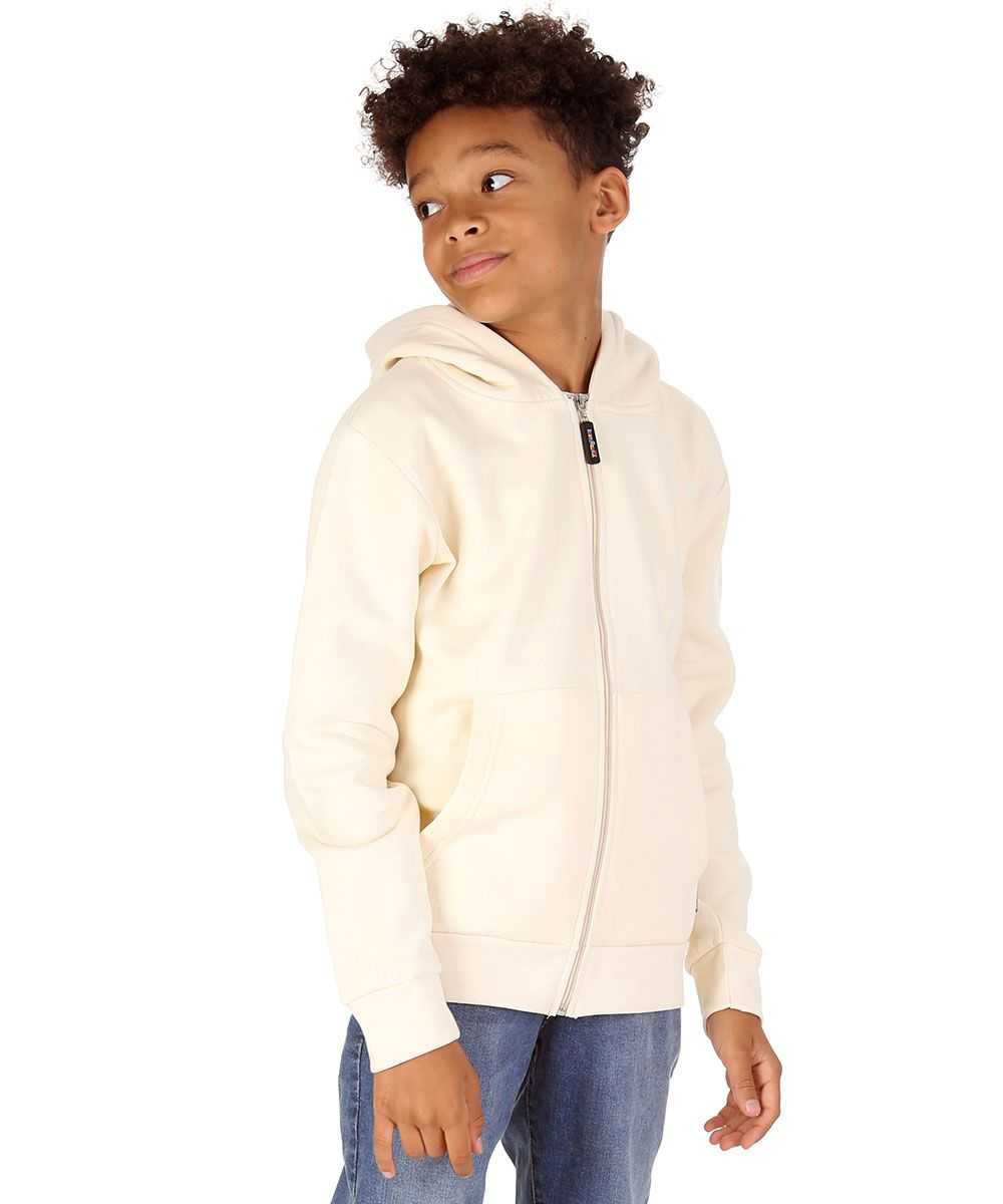 Trendy Toggs Kids Plain Cream Zip Up Hoodie