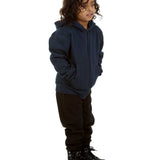 Trendy Toggs Kids Plain Navy Blue Zip Up Hoodie