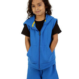 Kids Royal Blue 2-Piece Gilet and Shorts Set