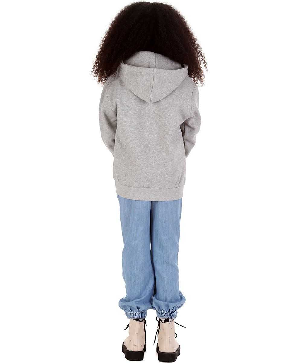 Trendy Toggs Kids Plain Oxford Grey Zip Up Hoodie