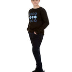 Trendy Toggs Kids Christmas Snowflake Emojis Jumper Black