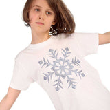 Trendy Toggs Kids Winter Snowflake White Rhinestone T-shirt