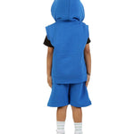Kids Royal Blue 2-Piece Gilet and Shorts Set