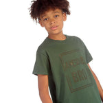 Trendy Toggs Kids Awesome Bro Rhinestone Green T-shirt