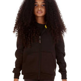 Trendy Toggs Kids Plain Black Zip Up Hoodie