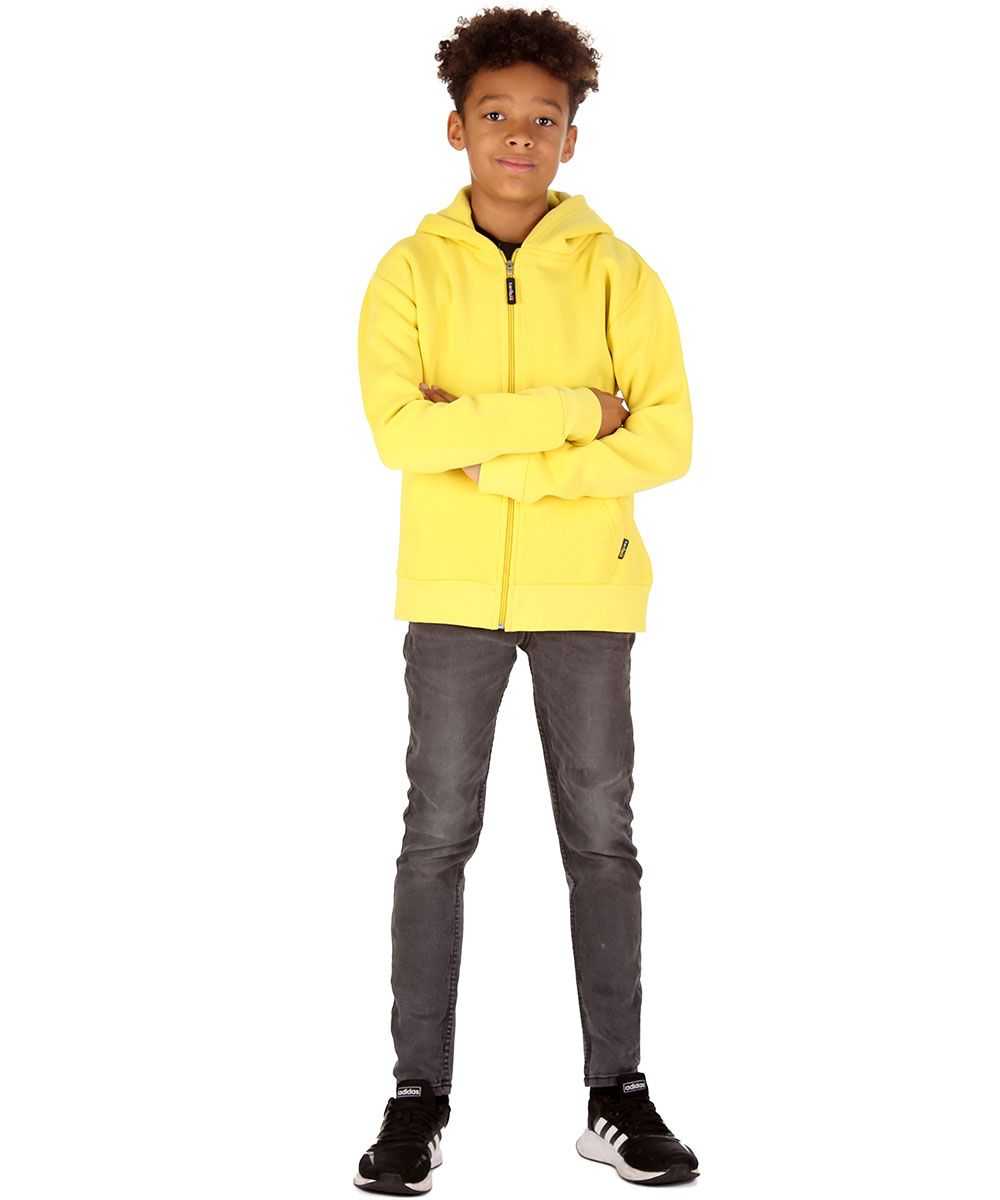 Trendy Toggs Kids Plain Yellow Zip Up Hoodie