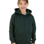 Trendy Toggs Kids Plain Bottle Green Zip Up Hoodie