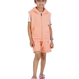 Kids Salmon 2-Piece Gilet and Shorts Set