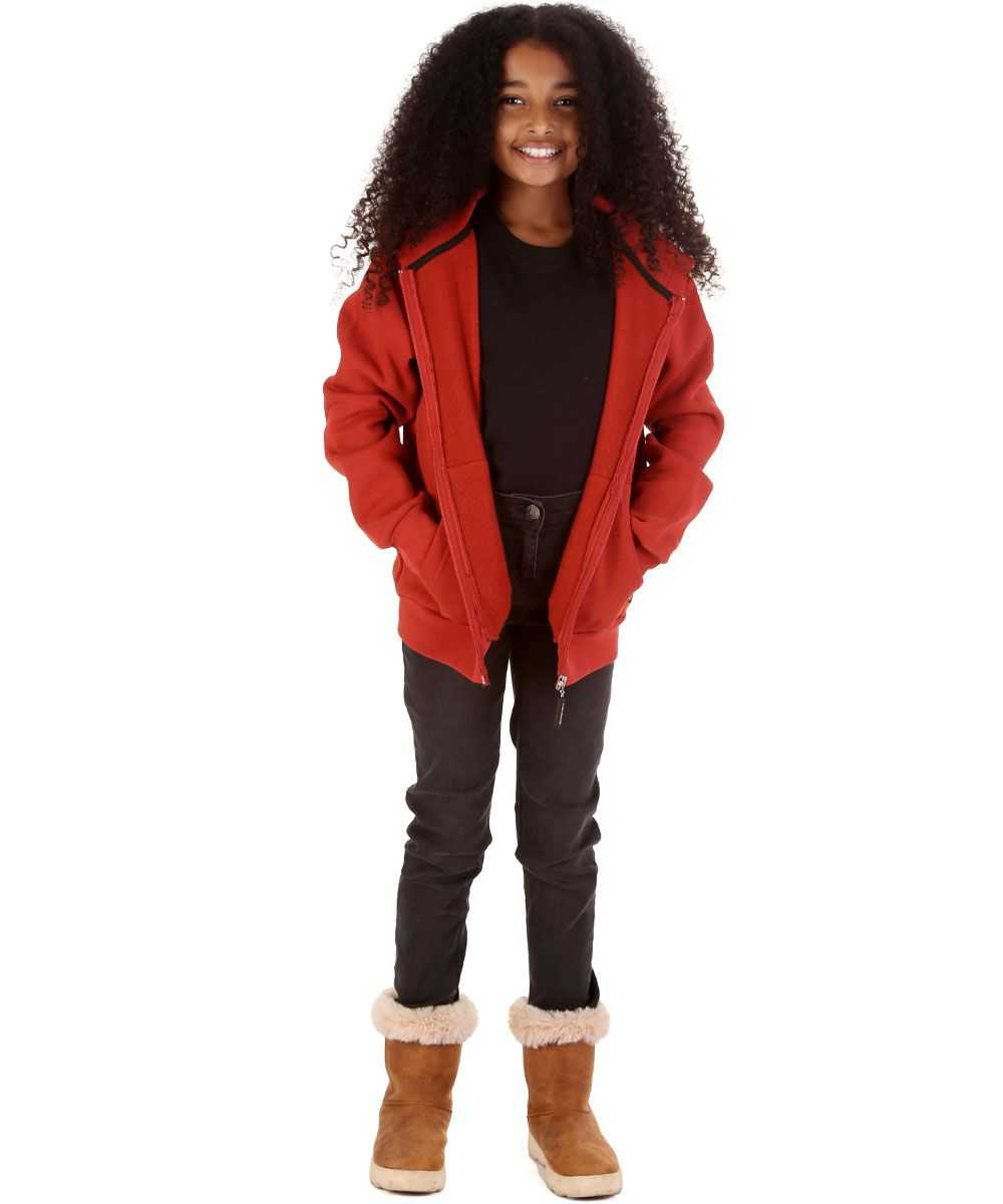 Trendy Toggs Kids Plain Rust Zip Up Hoodie