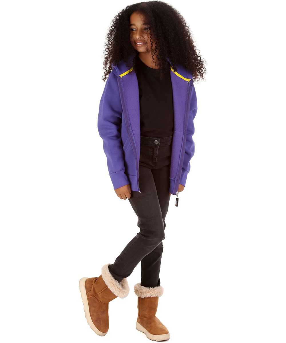 Trendy Toggs Kids Plain Purple Zip Up Hoodie
