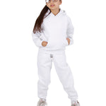 Trendy Toggs Kids Overhead Hoodie White Tracksuit
