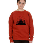Kids Haunted House of Halloween Rust Jumper